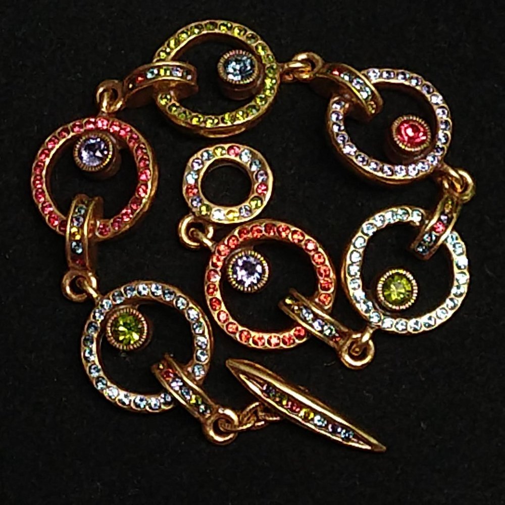 Patricia Locke  BRACELET Locomotion GOLD Plate